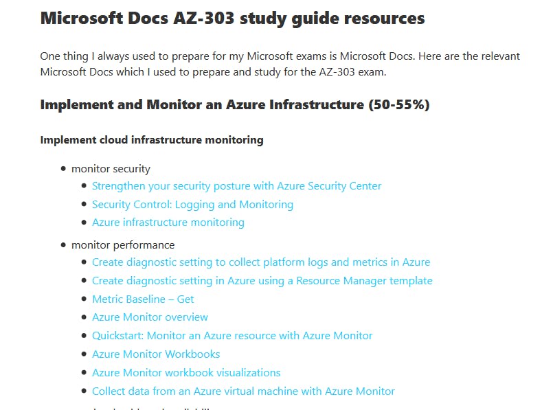 AZ-303 Study Guide Azure Architect Technologies